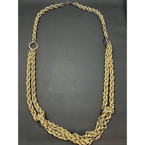 Vintage‎  Gold Tone HEAVY ROPE Twist Chain Necklace Thick Chunky